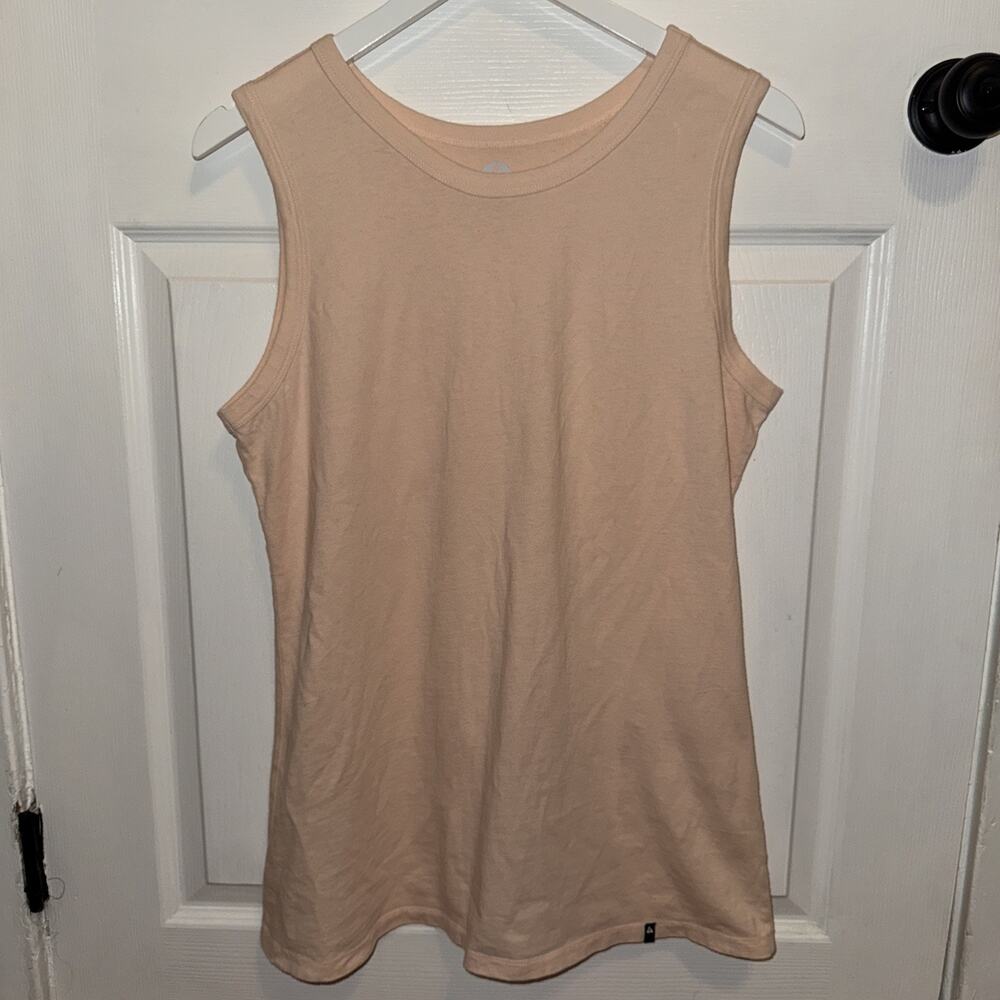 American Giant USA Women’s Tank Top Peach Orange Size L Cotton